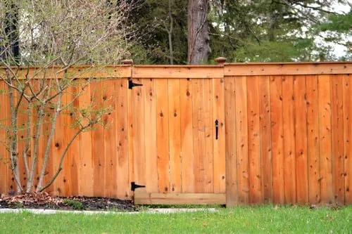 Newly installed cedar fence and gate at a Metro Vancouver home by ABC Home Services